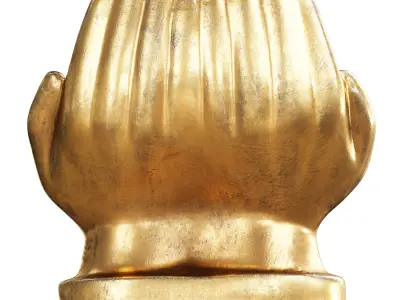 Decorative figurine of hands with Muslim inscription 3D model