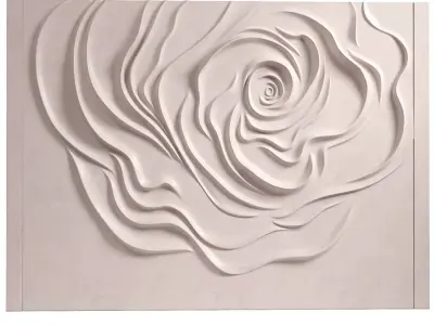 Decorativ panel wave 30 3D model