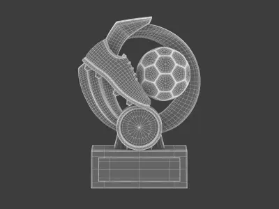 Football Trophy 3D model