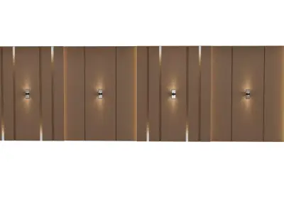 Wall design for Interior Design Low-poly 3D model