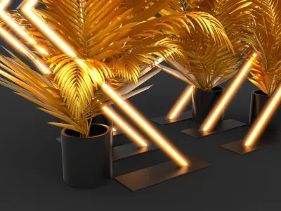 Neon Squares - Photo Opportunity 3D model