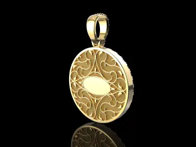 Virgin Mary With Diamonds Pendant 3D print model