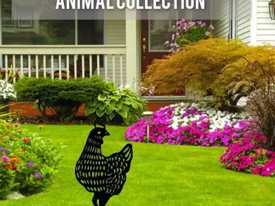 Wonderful Artificial Hen Home and Garden Outdoor Lawn Decor 3D model