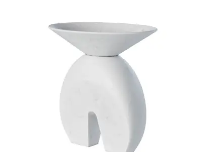Iris White Vase Low-poly 3D model