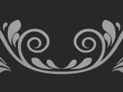 Filigree 1 swirl design Free 3D model