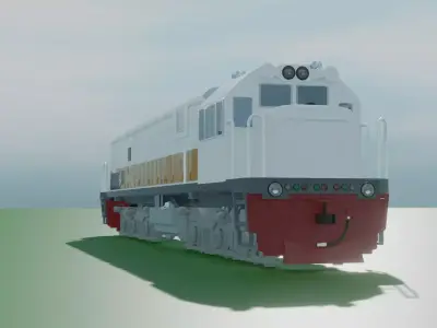 GE U18C With Interior 3D model