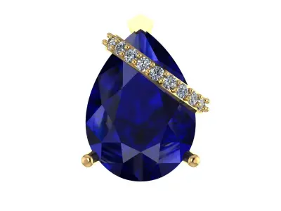 Pear 14x10 Necklace 3D print model