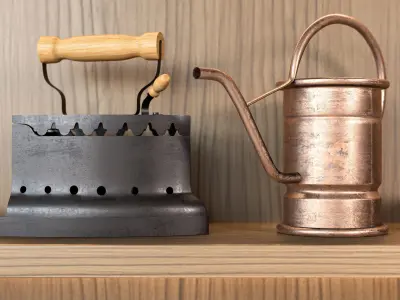 Decorative Set Rustic Mountain 3D model