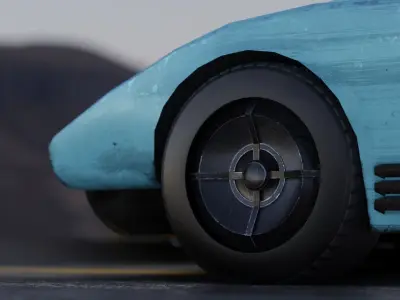 speed racing cars pack cyberpunk style  Low-poly 3D model