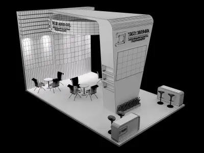 Booth Exhibition Stand a635 3D model