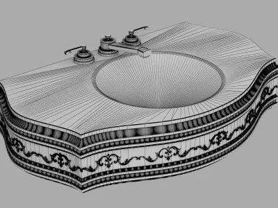 Classic Wash Basin 10 3D model