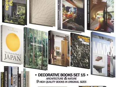 093 Decorative books set 15 Arch and Nature 01 3D model