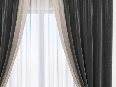 Set 87 Curtains 3D model