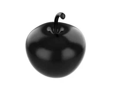 Black Apple Table Decor 3D model