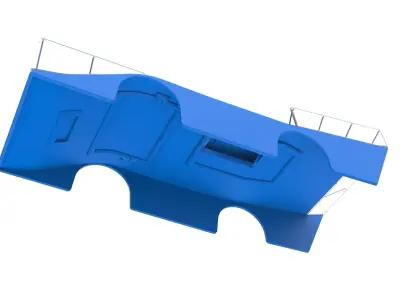 Shell of Vintage Outlaw dirt late model race car Scale 1 to 25 3D print model