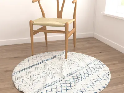 Round Rug Set 115 3D model