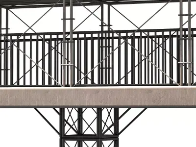 Pedestrian Crossing Bridge 3D model
