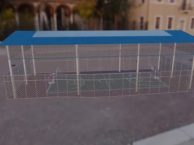 Basketball Court Low-poly 3D model Low-poly 3D model