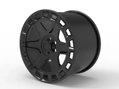  Black Rhino York Matte Gunmetal Wheel rim model 3D print model