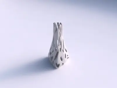 Vase grounded triangle with smooth cuts 3D print model
