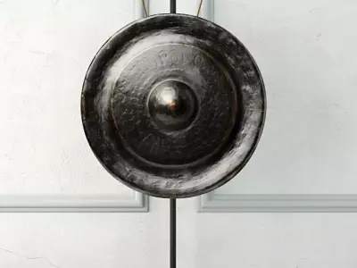 19th Century Laos Bronze Gong 4 3D model