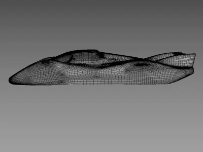 The silhouette of the car 1970 Porsche 917 Lang Heck 3D print model