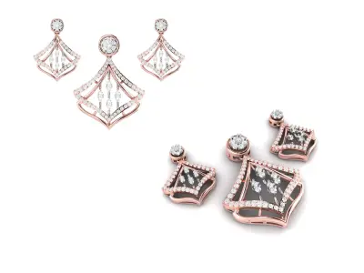 Rose Gold Diamond Pendant 3D Print Model 3D print model purchase