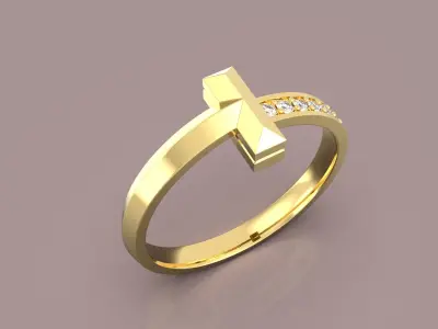 Tiffny T1 ring unisex  3D print model