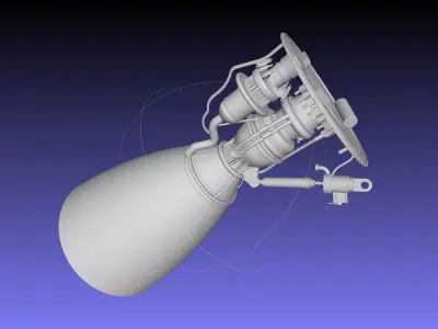 Space-X Raptor BFR Engine Simplified Printable Model 3D print model