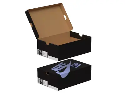 Nike Shoe Box PBR 18 Low-poly 3D model