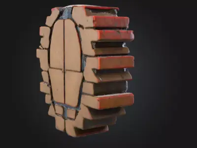 Sinister Brickwall Clown Low-poly 3D model