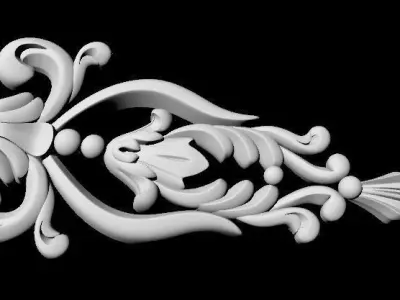 Central decor ornament for furniture 3D model 96