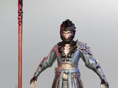 Black Myth Wukong  Rigged 3D Character Model high quality 3D model