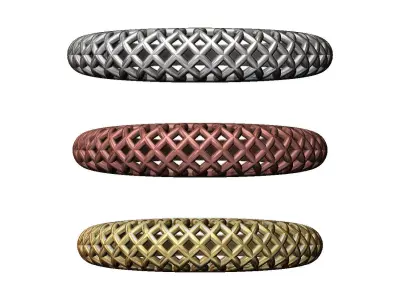 Wireframe dome ring 3D print model