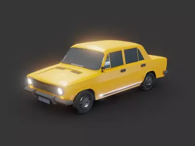 Lada 2101 Lowpoly Low-poly 3D model