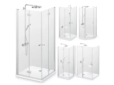 Radaway Nes Brushed Nickel Shower 3 3D model