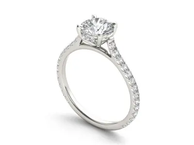 Solitaire ring model 3D print model buy