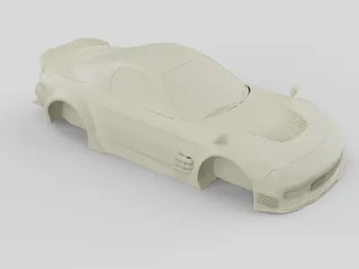 rx7 car auto garage tuning  3D model