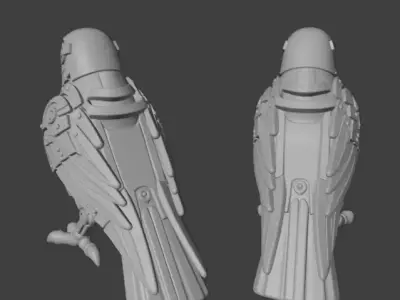 Industrial Crow Sculpture 3D print model