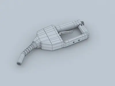 Gas Station Pump Nozzle Low-poly 3D model