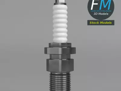 Engine spark plug 3D model