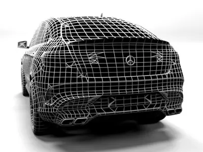 MERCEDES GLE AMG 63 COUPE 2016 LOWPOLY Low-poly 3D model
