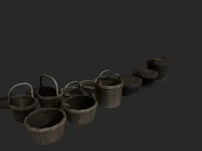 Pirate ship prop Low-poly 3D model