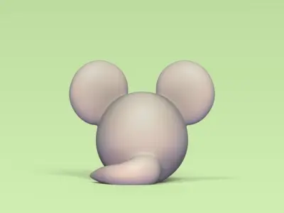 Round Mouse 3D print model