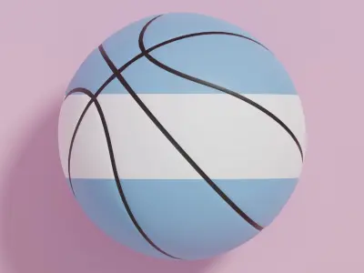 Flag Basketball Ball Collection 3D model