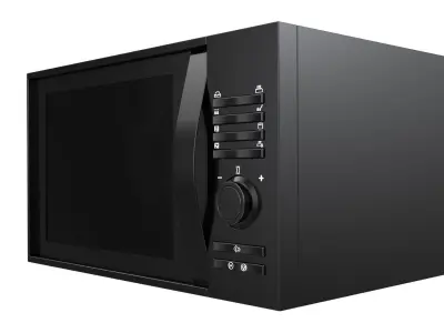 Black Microwave Free 3D model