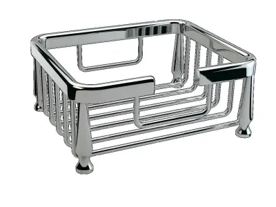 Hotel Square Wire Soap Dish Set Ustu 3D model