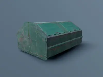 Waste Dumpster Free low-poly 3D model