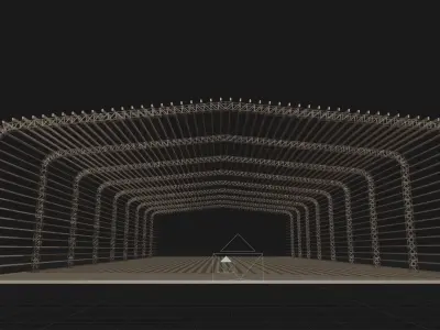 Warehouse under construction 3D model