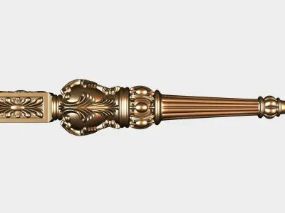 Carved decor for cnc 75 3D model
